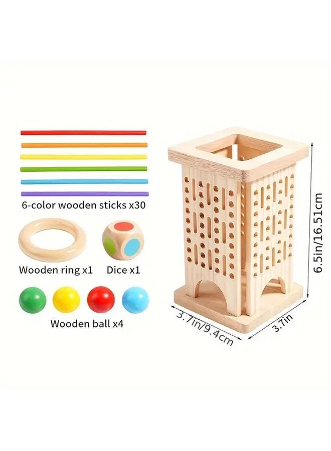 New Pulling Stick Toy Wooden Puzzle Game For Logic Thinking And Family Fun Gift - Image 3